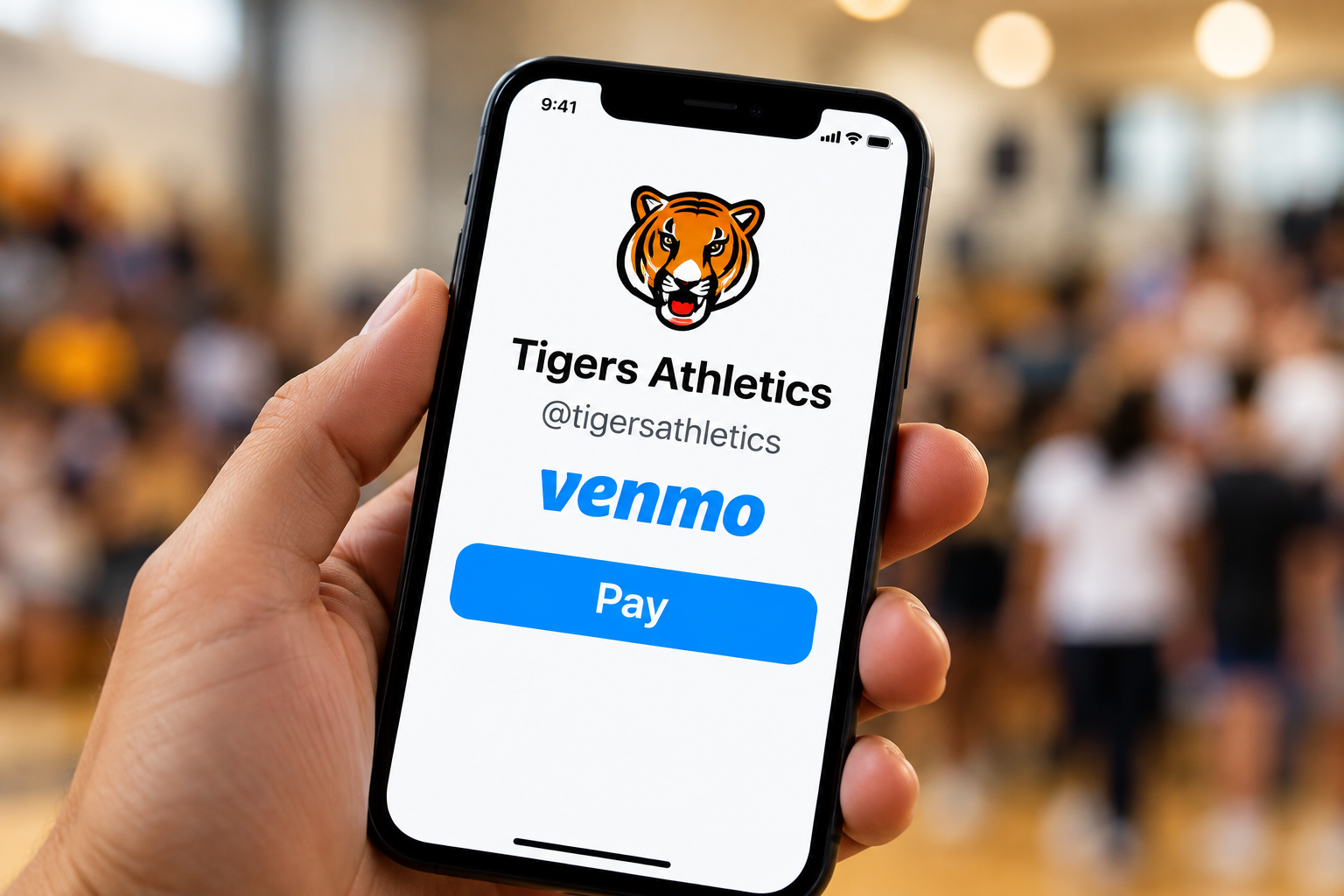 Tigers Athletics Venmo payment screen