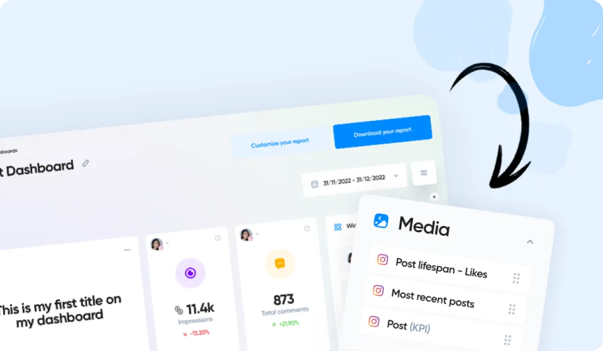 Customize your dashboard on Iconosquare