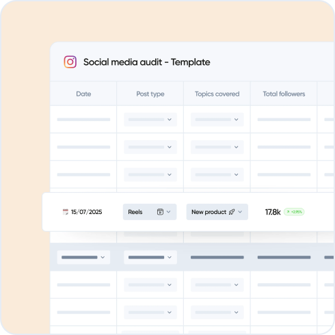 Iconosquare's social media audit template