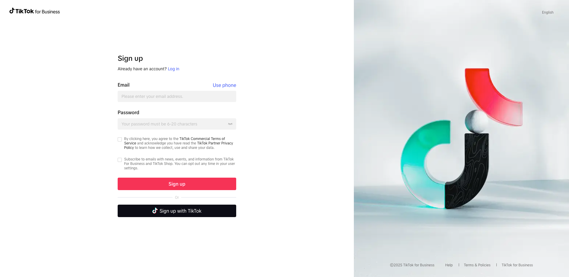 Cómo crear una cuenta de TikTok Ads