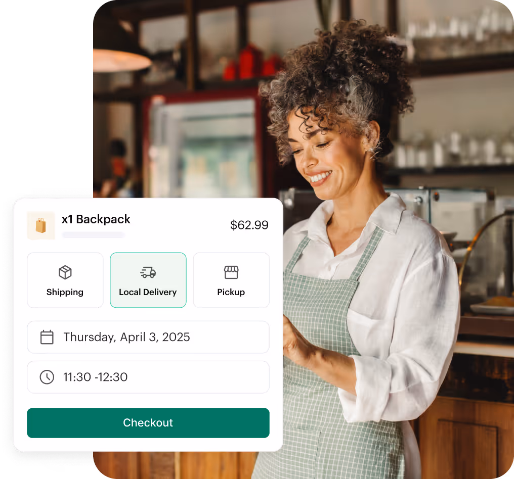 Business owner optimizing deliveries