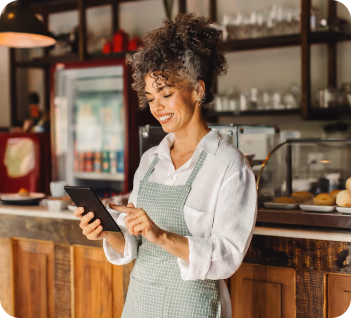 Business owner optimizing deliveries