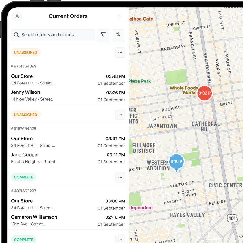 Shipday branded experience user interface 