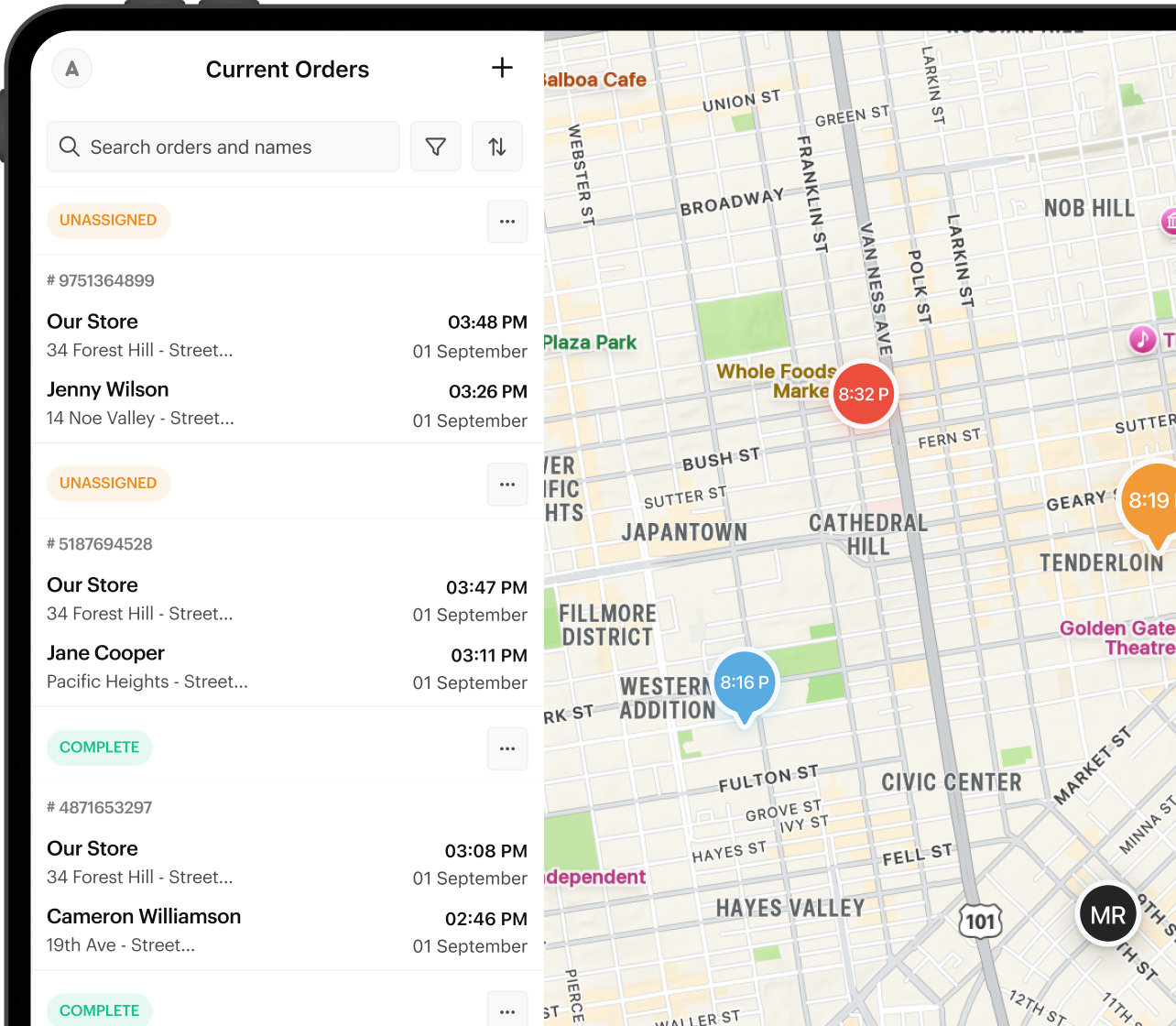 Shipday branded experience user interface 