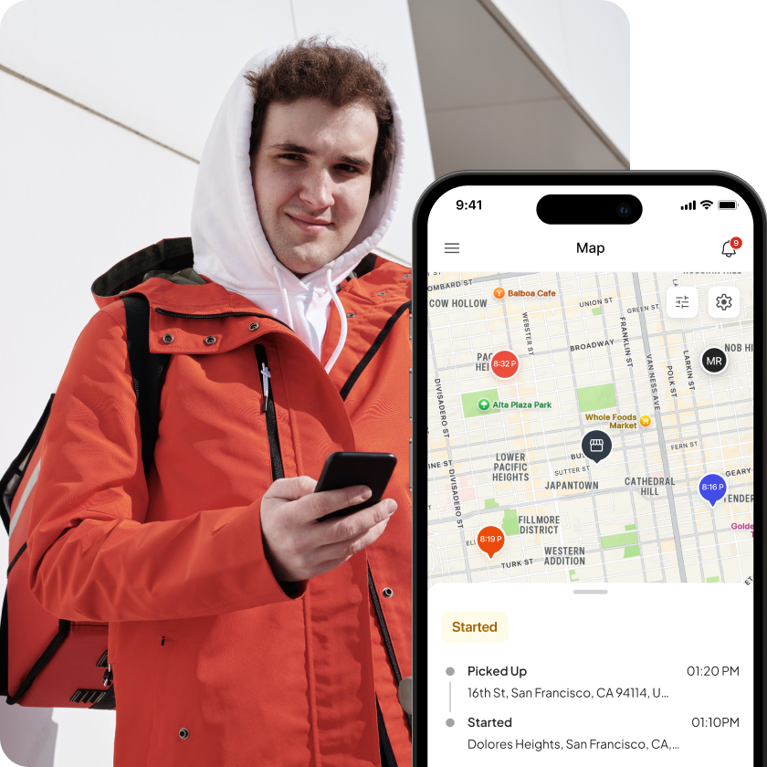 Shipday branded experience user interface 