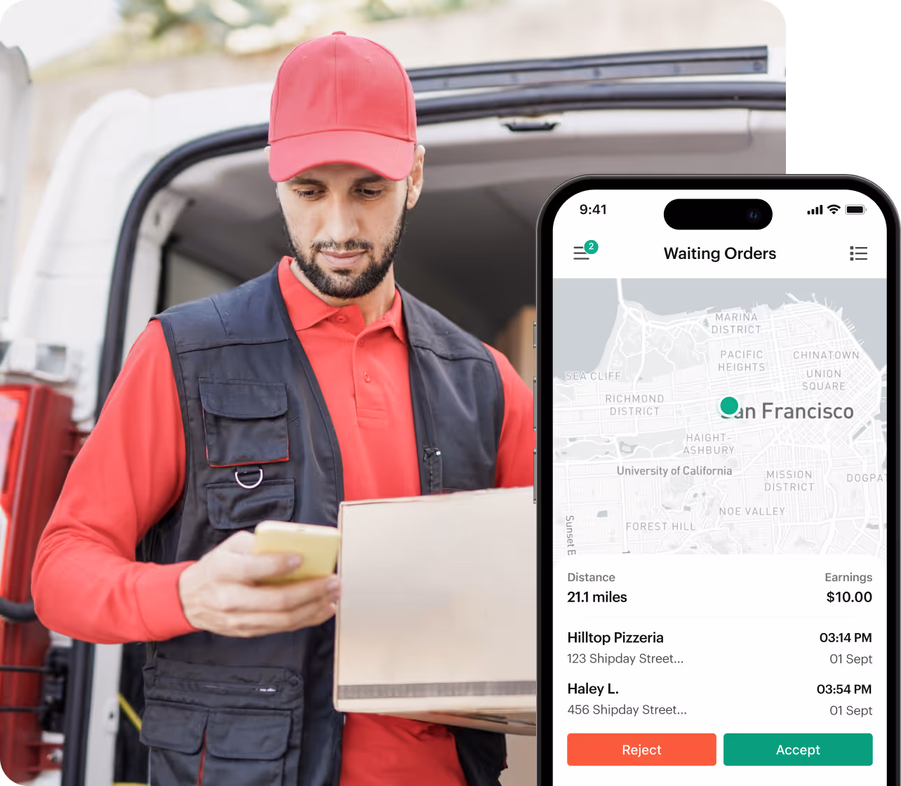 Shipday branded experience user interface 