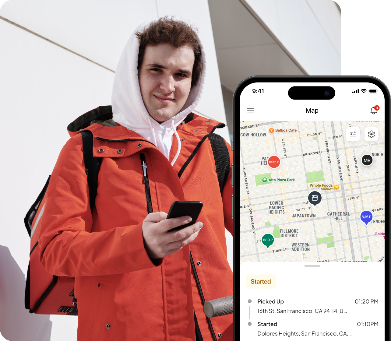 Shipday branded experience user interface 