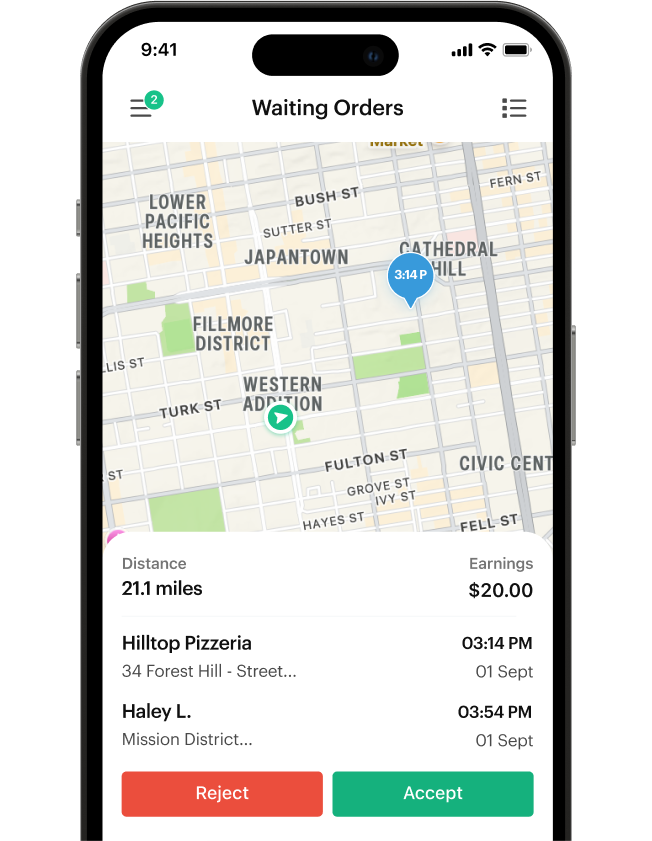Shipday branded experience user interface 