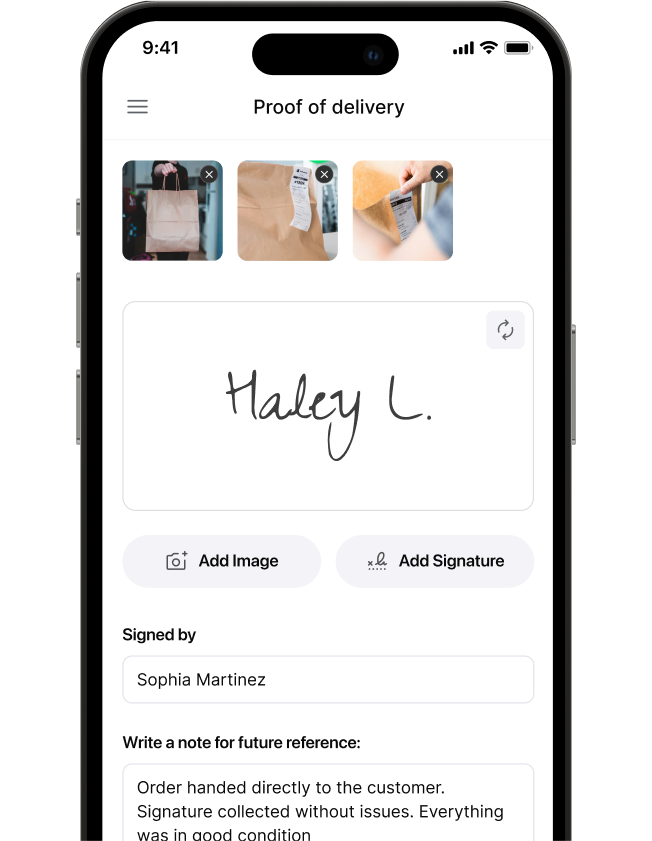 Shipday branded experience user interface 
