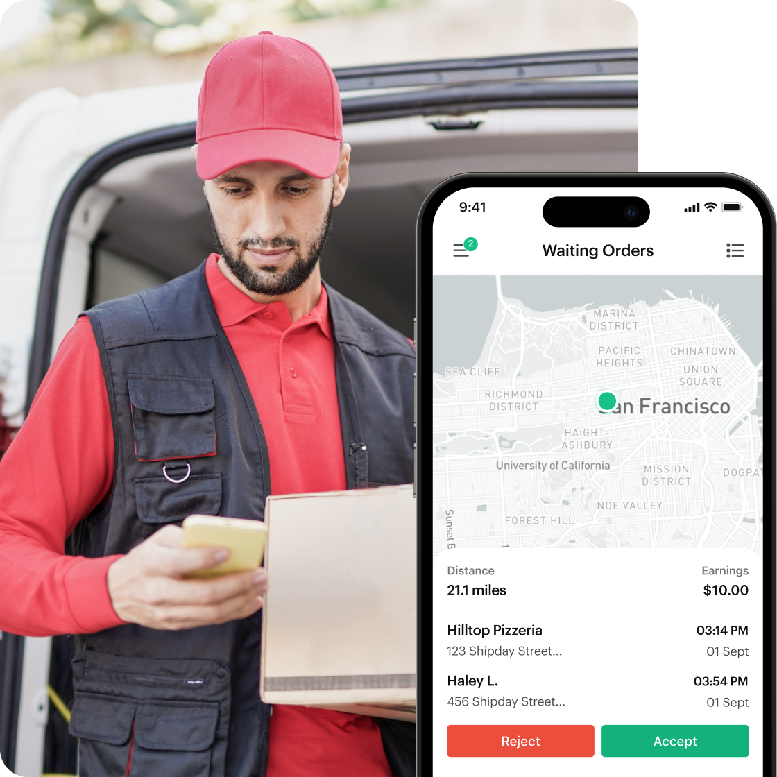 Shipday branded experience user interface 