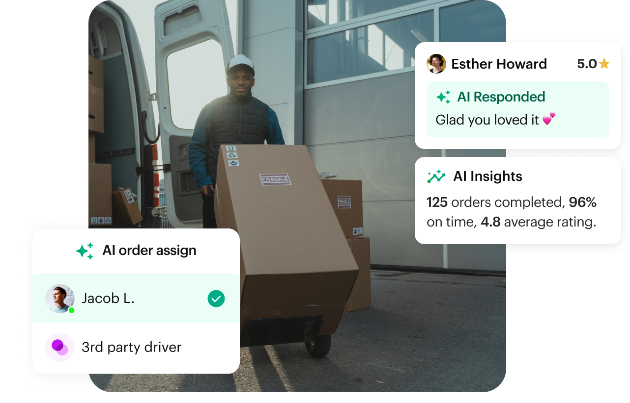 Shipday branded experience user interface 
