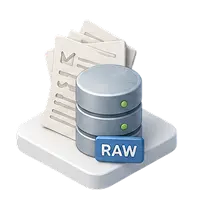 Data that arrives raw and stays raw