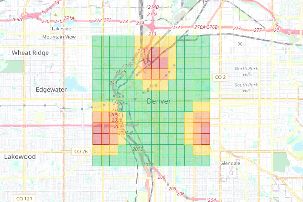 Ambee map tiles screenshot