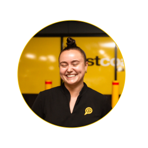 Smiling car rental agent in Sydney