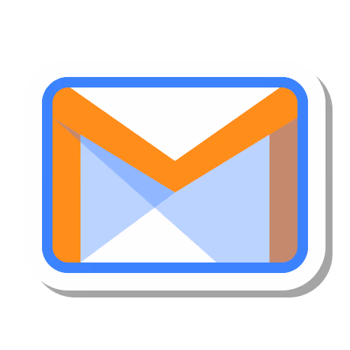 Icon of an envelope with a red and blue border representing the Gmail logo.