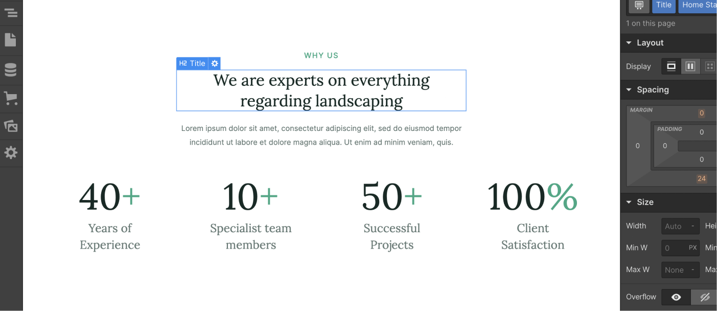 Static Content - Landscaper X Webflow Template