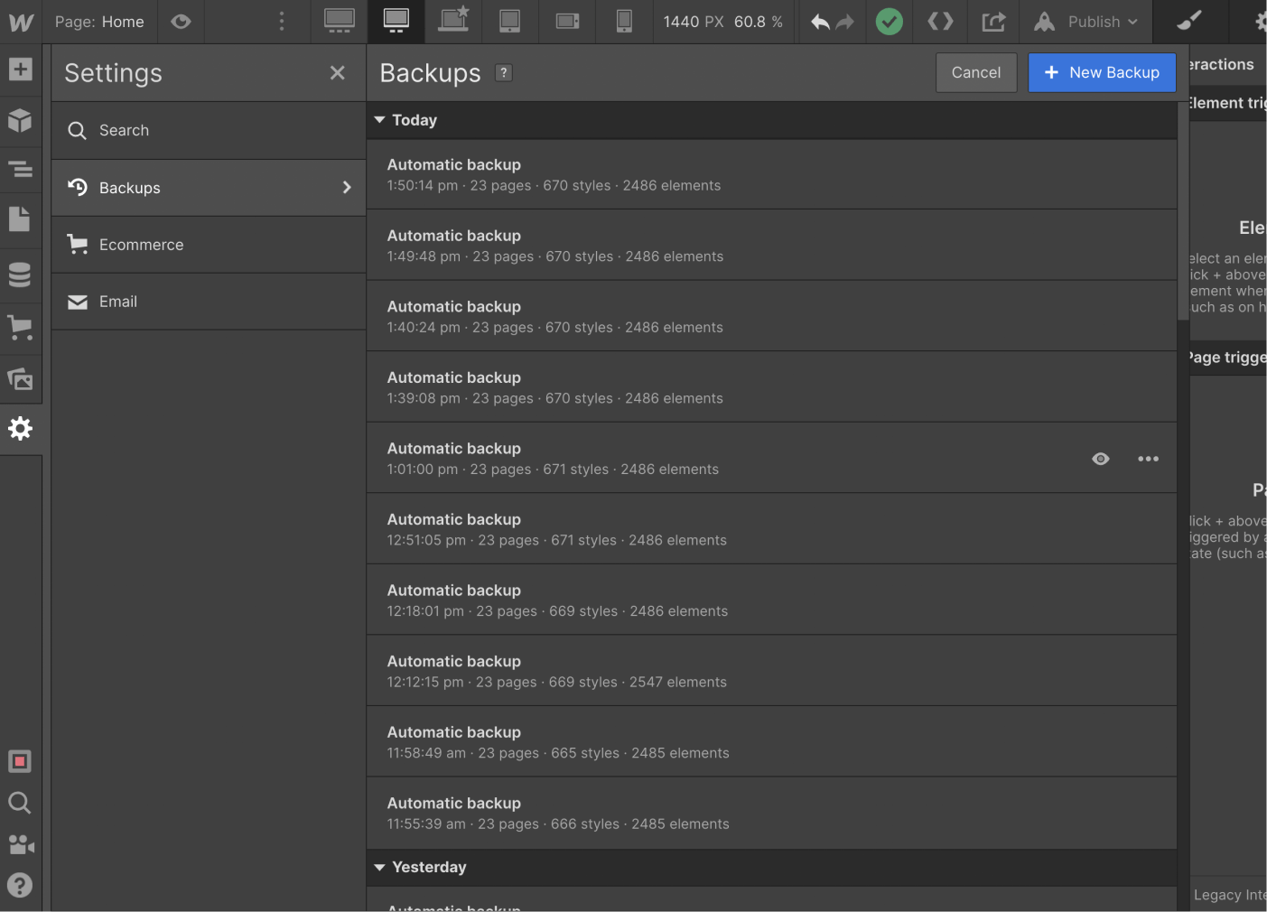 Backups - Landscape X Webflow Template