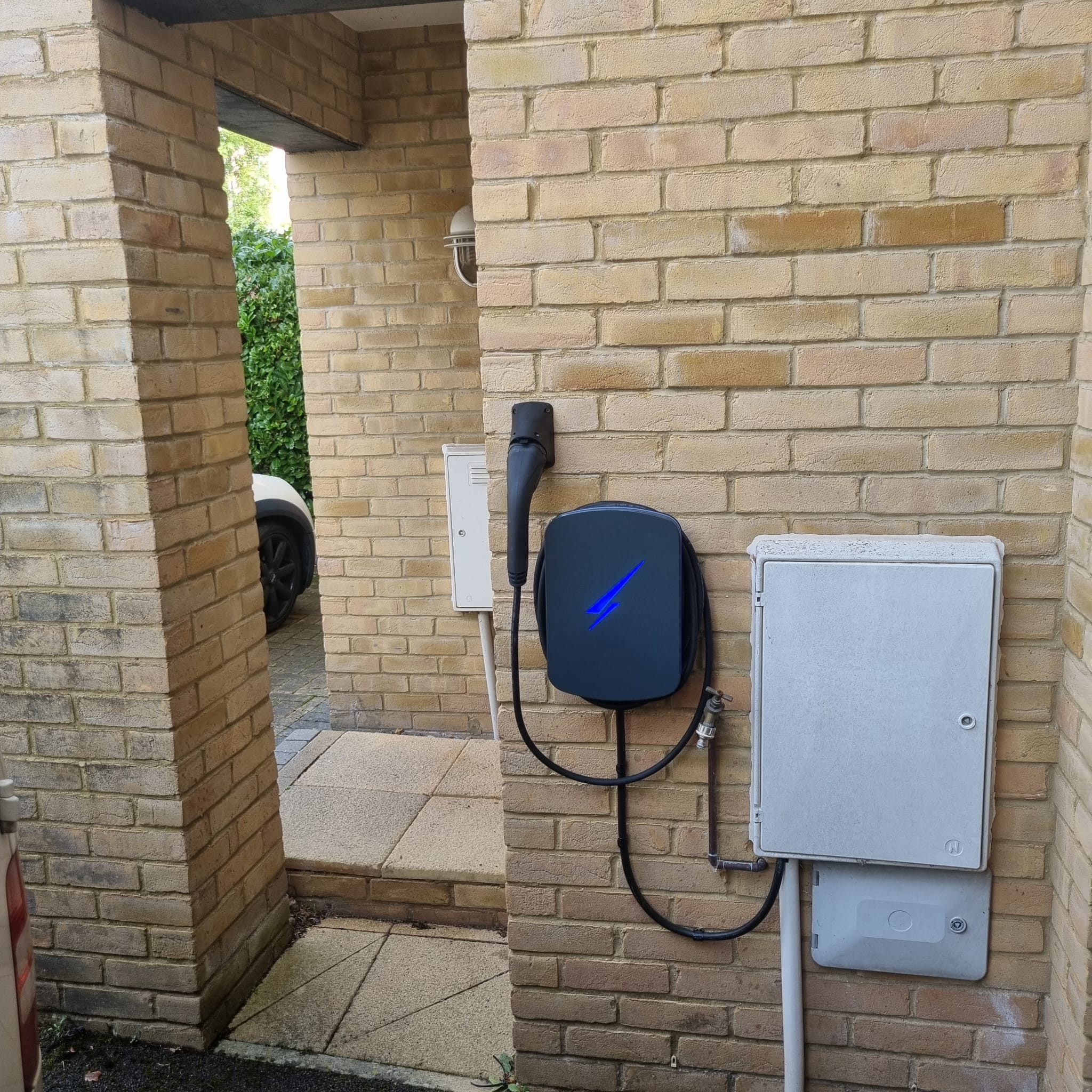 Hypervolt EV charger installation on a home in Portishead by HomeSafe Electrical