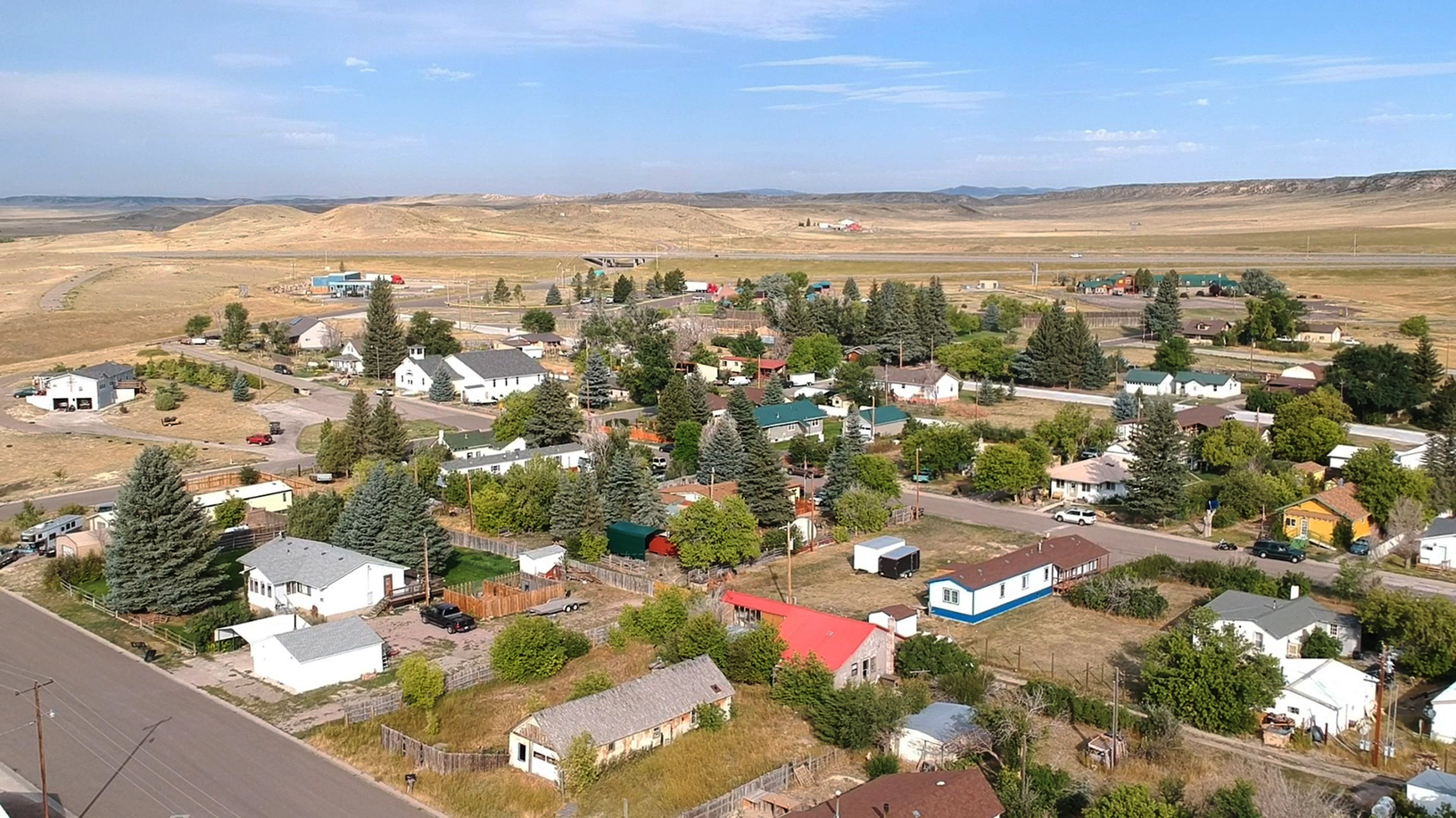 Photo of Chugwater Wyoming from a drone