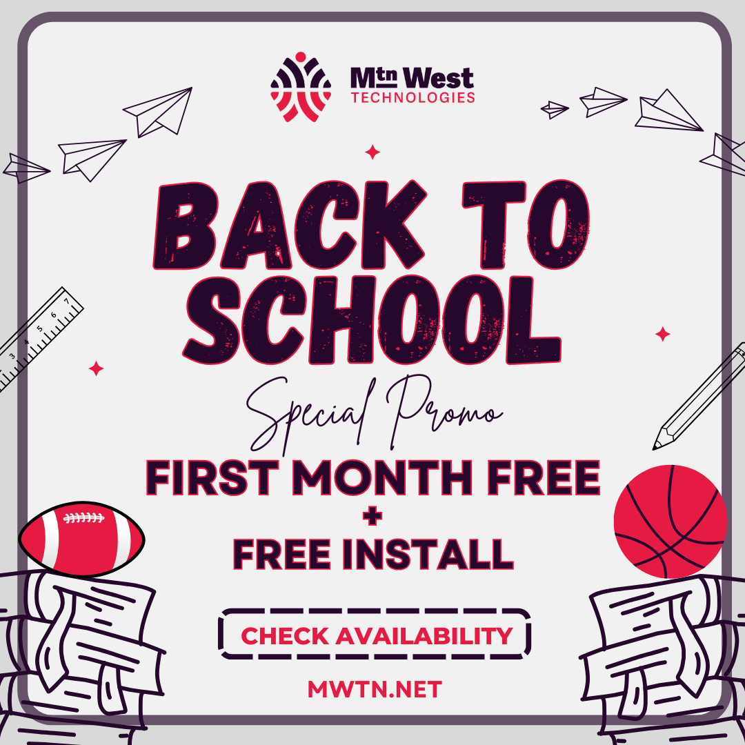 Back to School Special: first month free plus free install