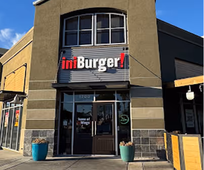 Entrance of iniBurger restaurant