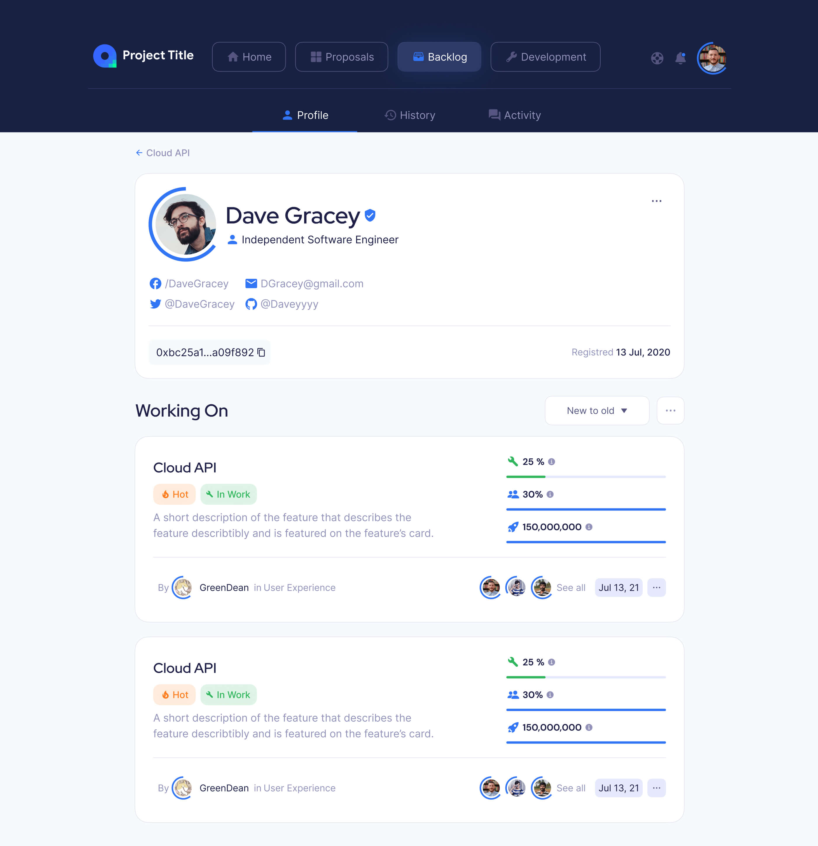 A developer page