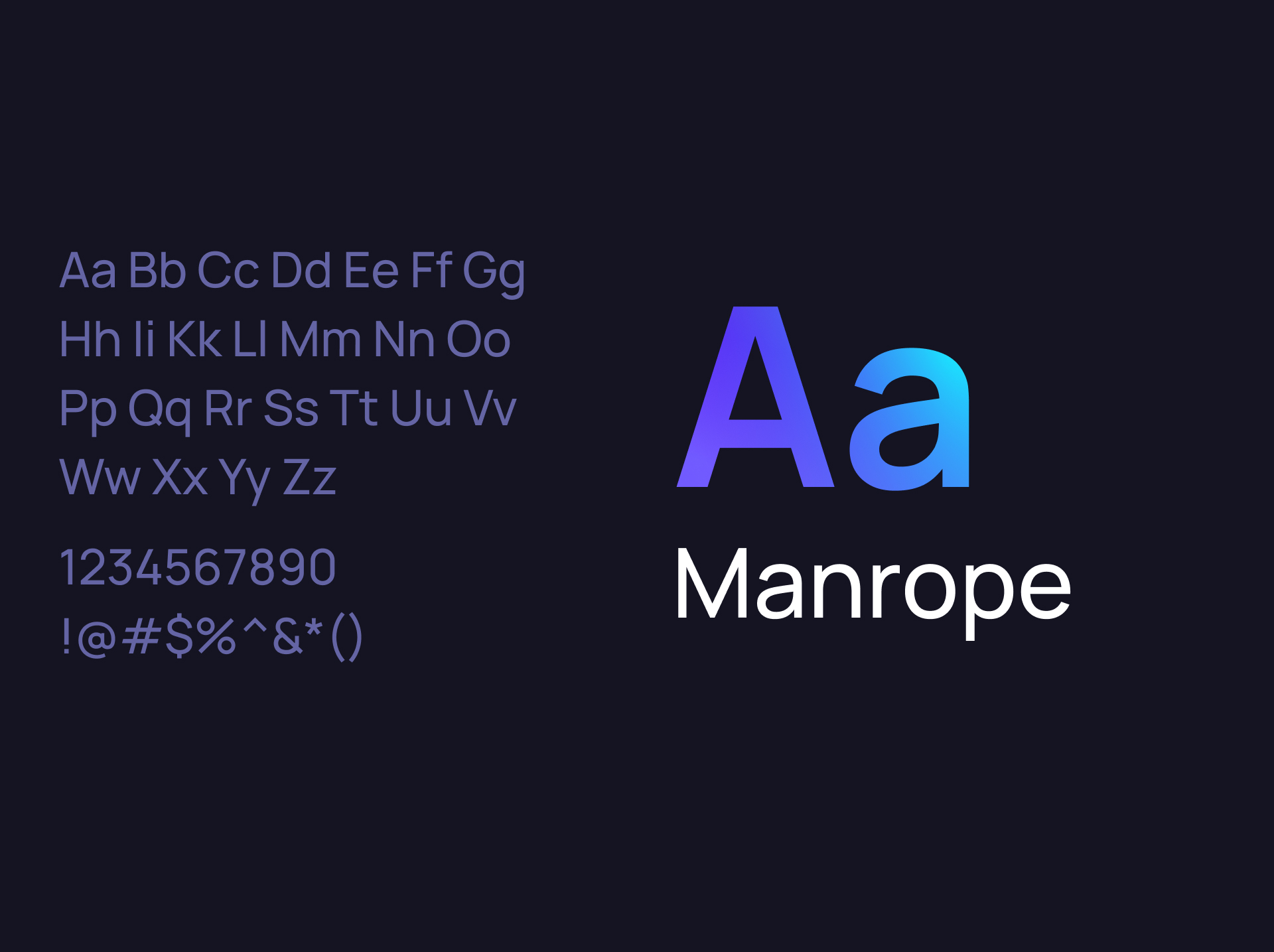 Nimera typography sample