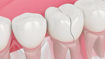 A cracked tooth