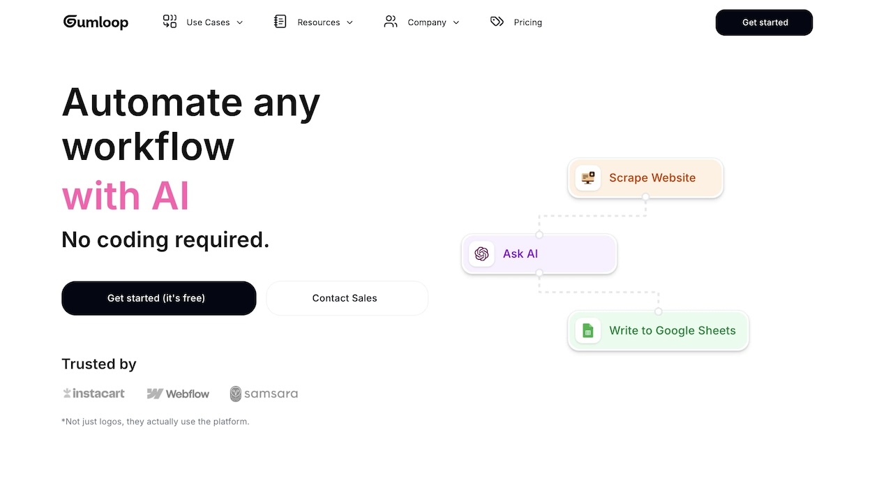Gumloop AI automation platform