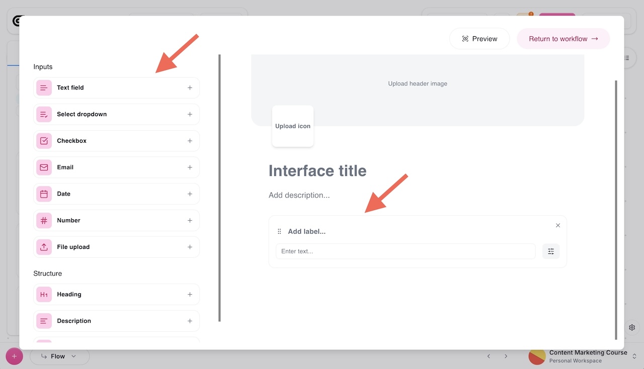 Add text field