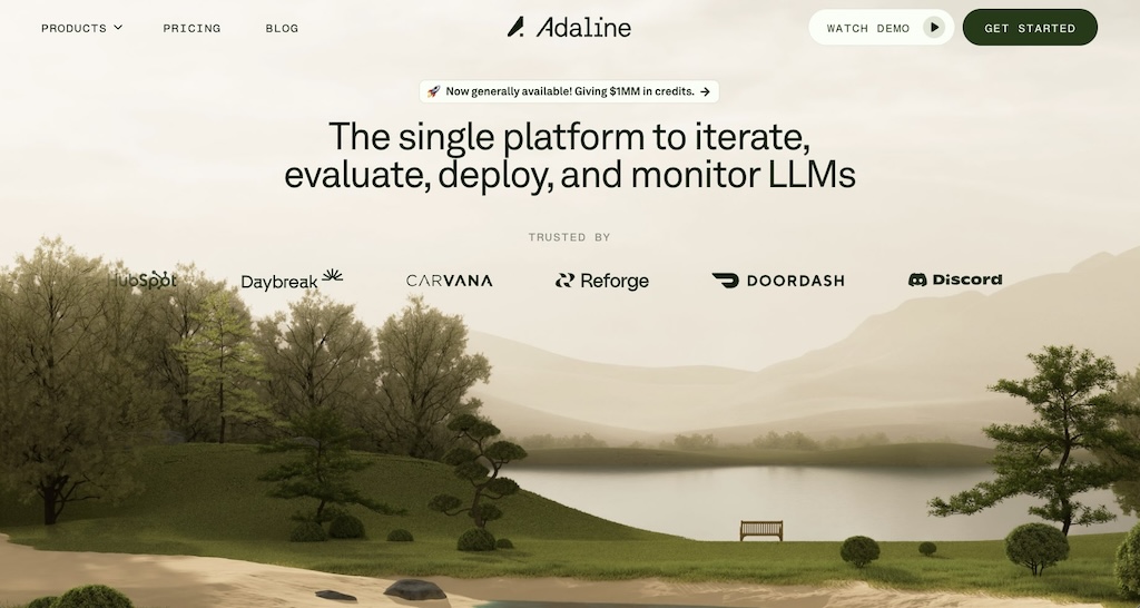 Adaline homepage
