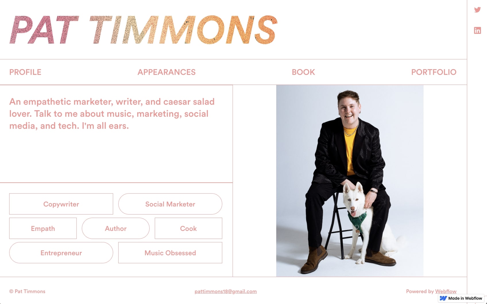 Pat Timmons marketing portfolio