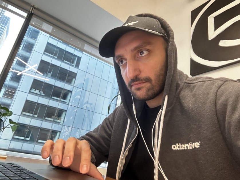 Me working on this post