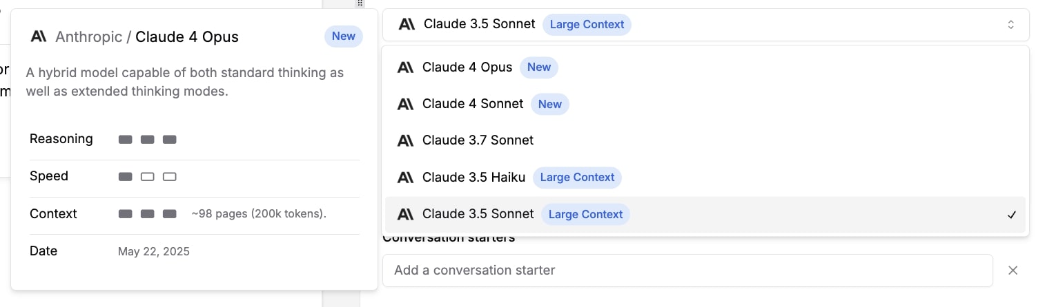 Claude models in Stack AI