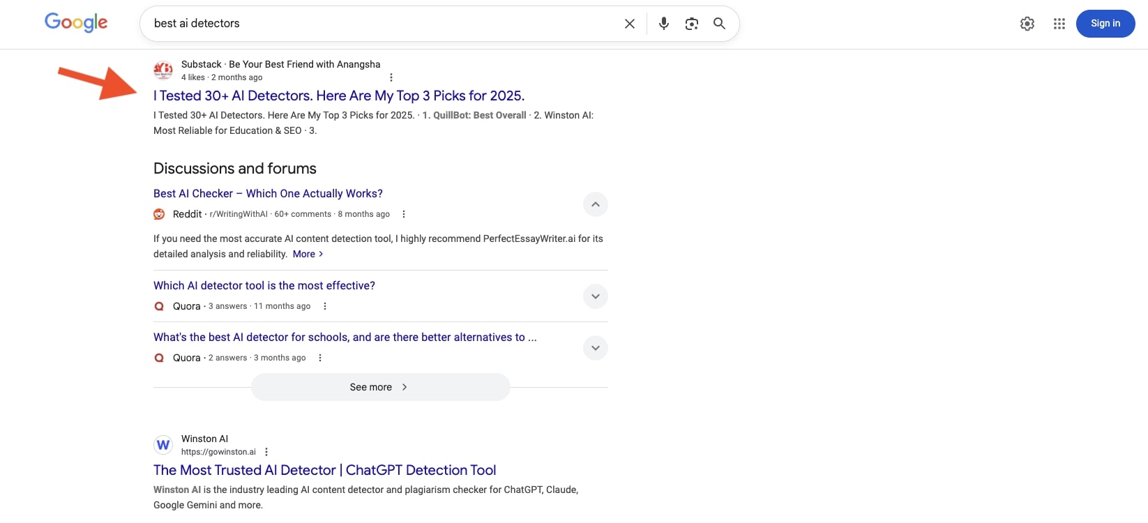 Example of high CTR title with pronouns