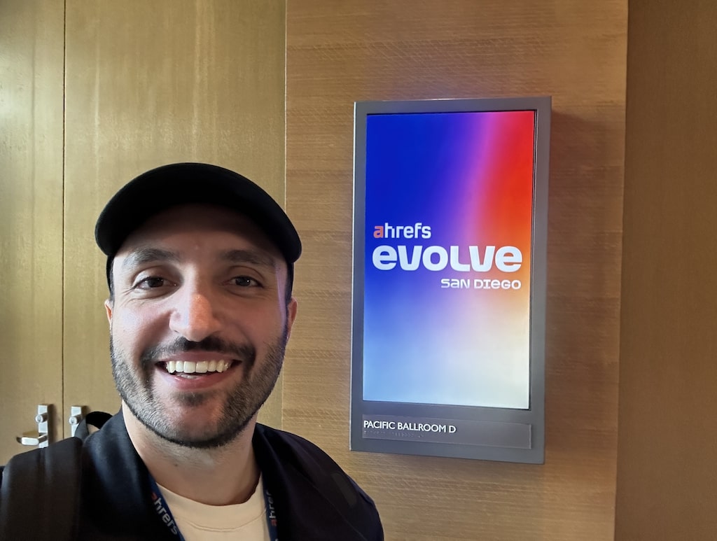 Me at Ahrefs' SEO conference
