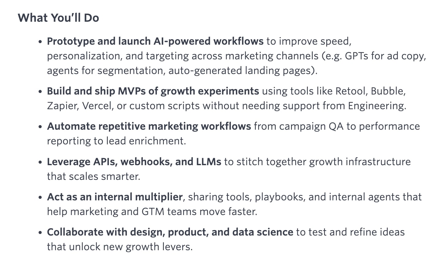 Ramp's Vibe Growth Marketer role requirements