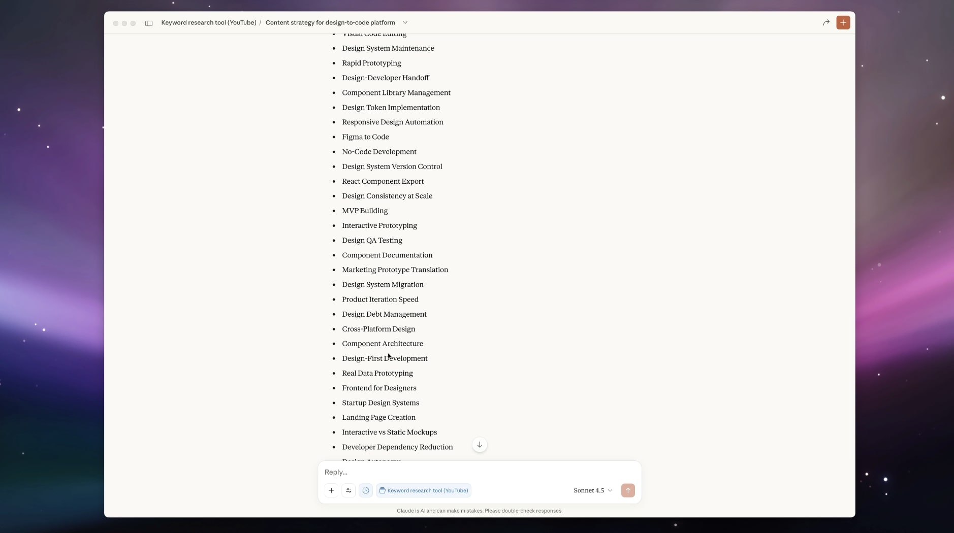 Topics for keyword research