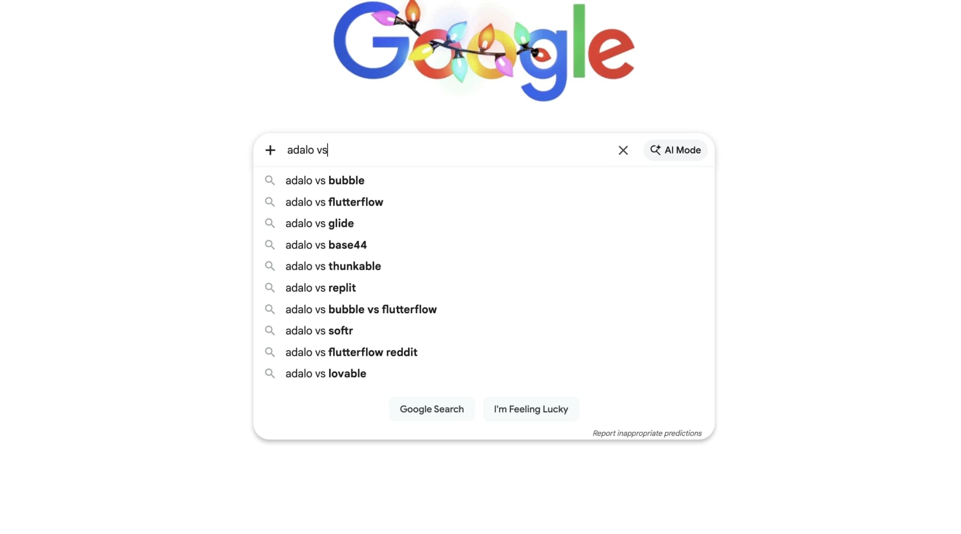 Successful BOFU autocomplete