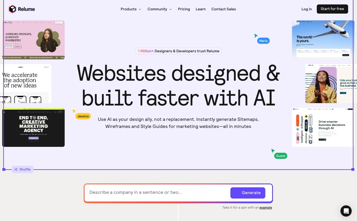 Relume AI website builder