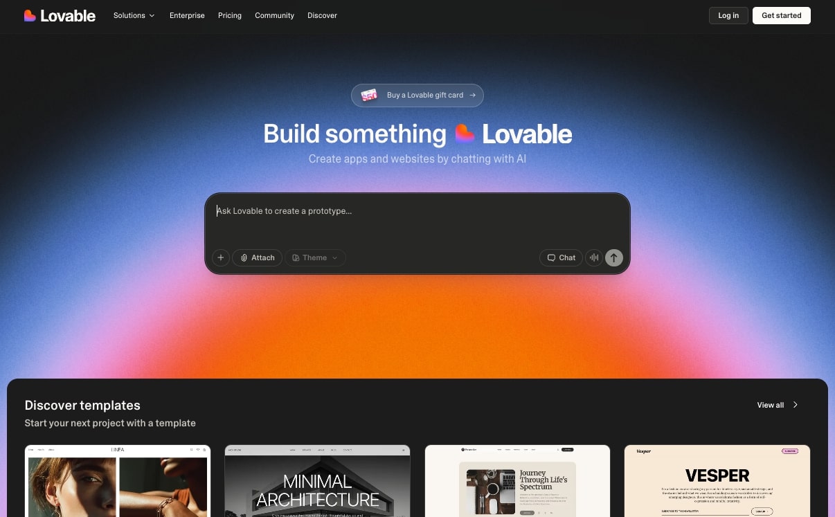 Lovable AI website builder