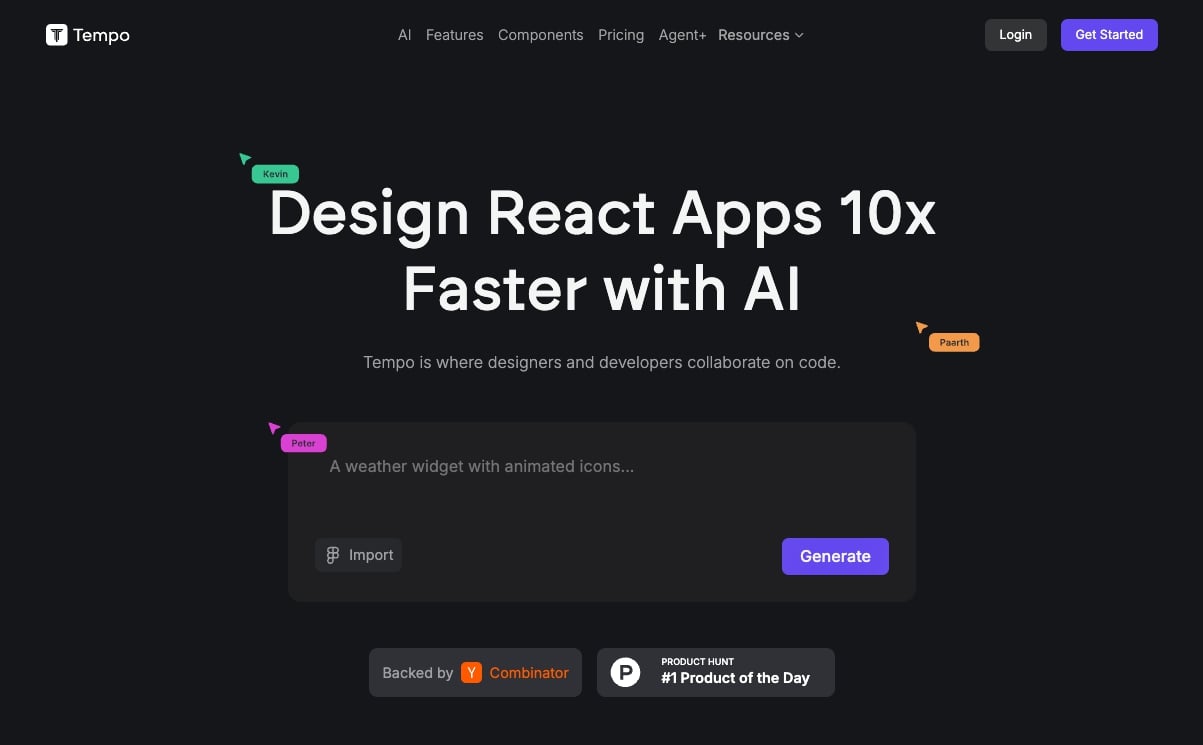 Temp0 Labs AI website builder
