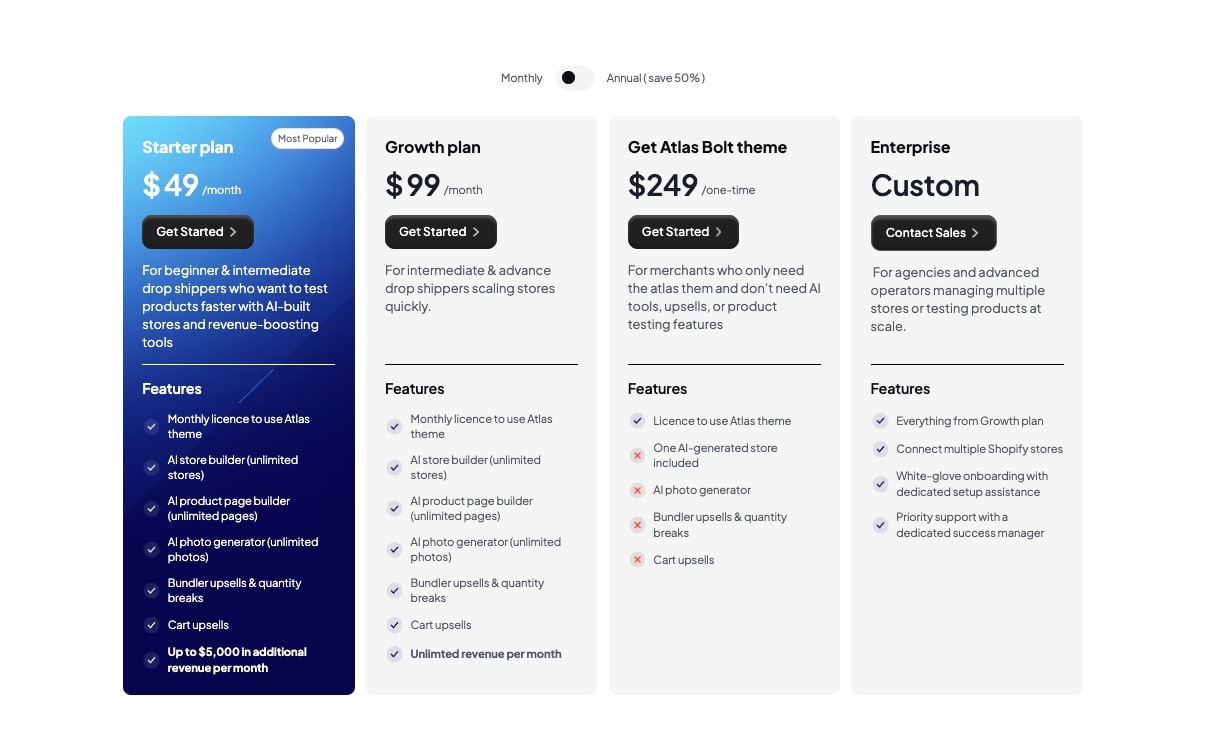 Atlas AI pricing plans