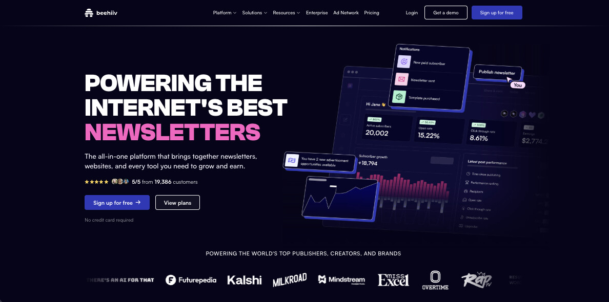 beehiiv newsletter platform