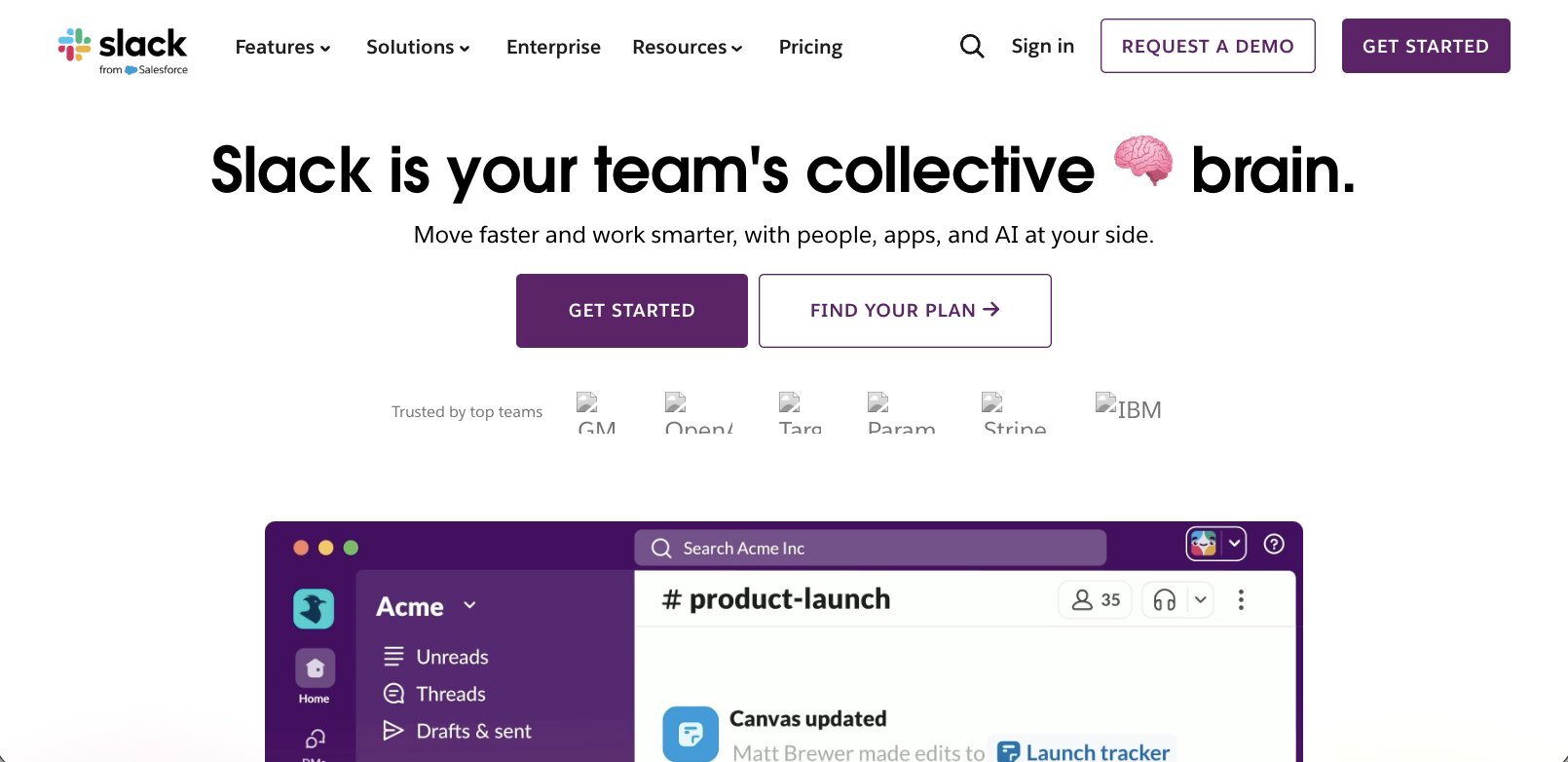 Slack website