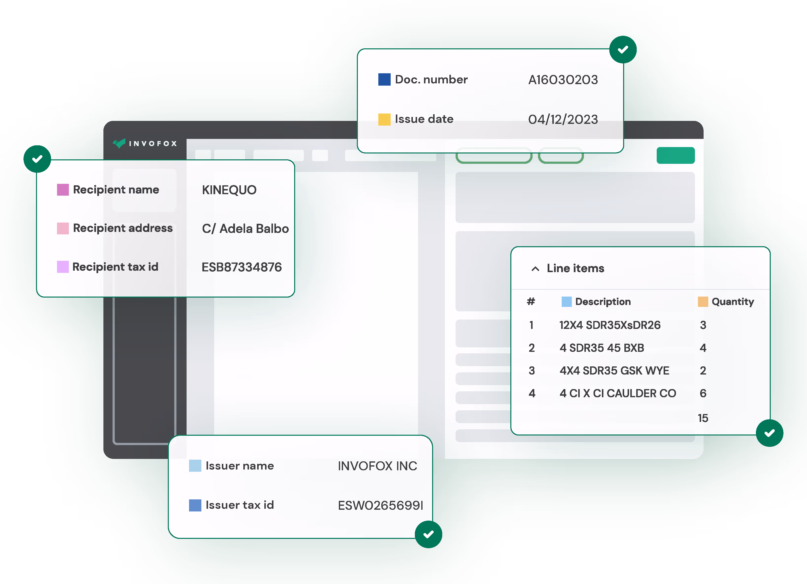 Automatización de procesos a partir de facturas electrónicas validadas. Verificación de datos para evitar errores de entrada.