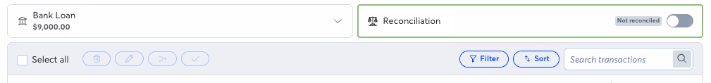 Next to Reconciliation, switch the reconciliation toggle to On