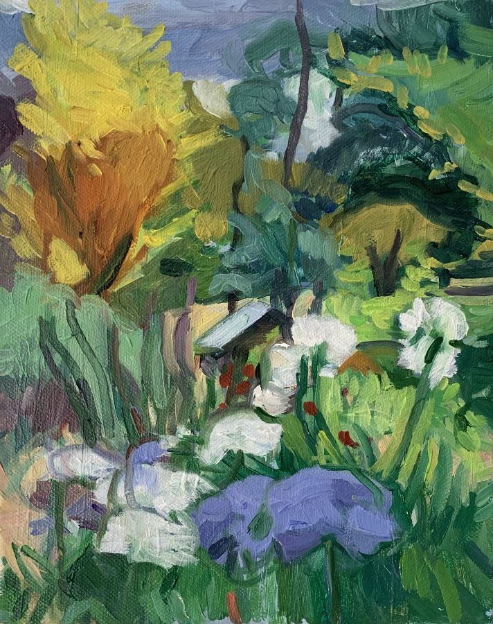 Trev's Garden, 2024, Oil on Canvas, 20 x 25cm SOLD
