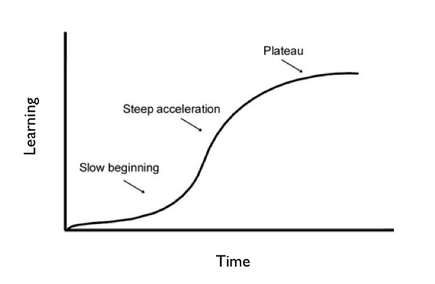 Curva de aprendizagem - modelo de representação do aprendizado/performance do colaborador em relação ao tempo/experiência.