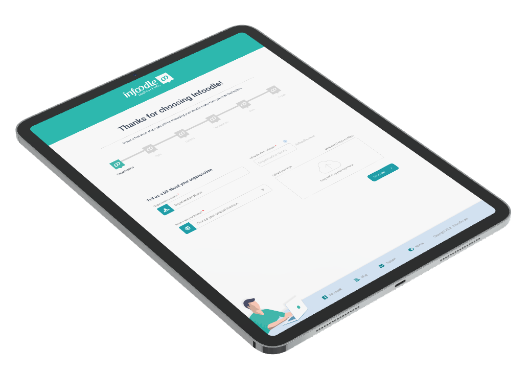 Infoodle - Onboarding UX Case Study - Ipad